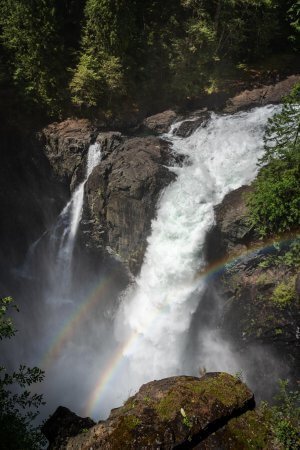 Looking Down at the massive Elk Falls Provincial Park