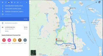 Greater Victoria regional map