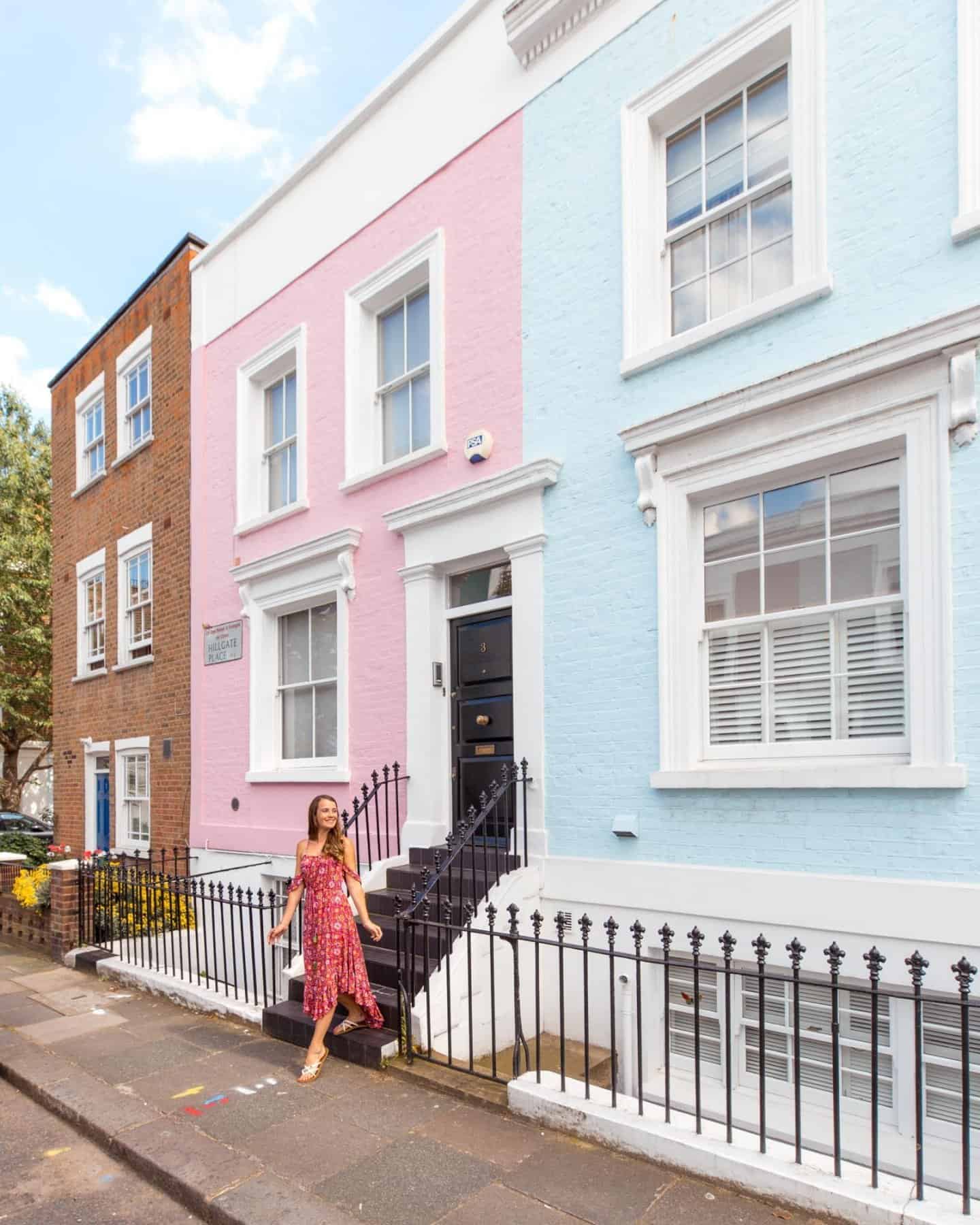 Farmer Street, Notting Hill pink and blue house