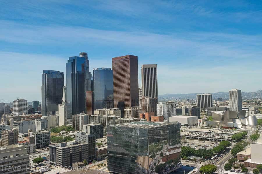 An image from downtown of the LA skyline