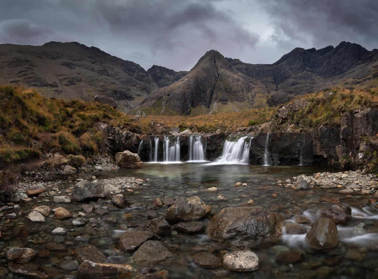 10 Days in Scotland does not leave much time for the Fairy Pools. This small cascade is probably the most popular spot for photographers at Fairy Pools.