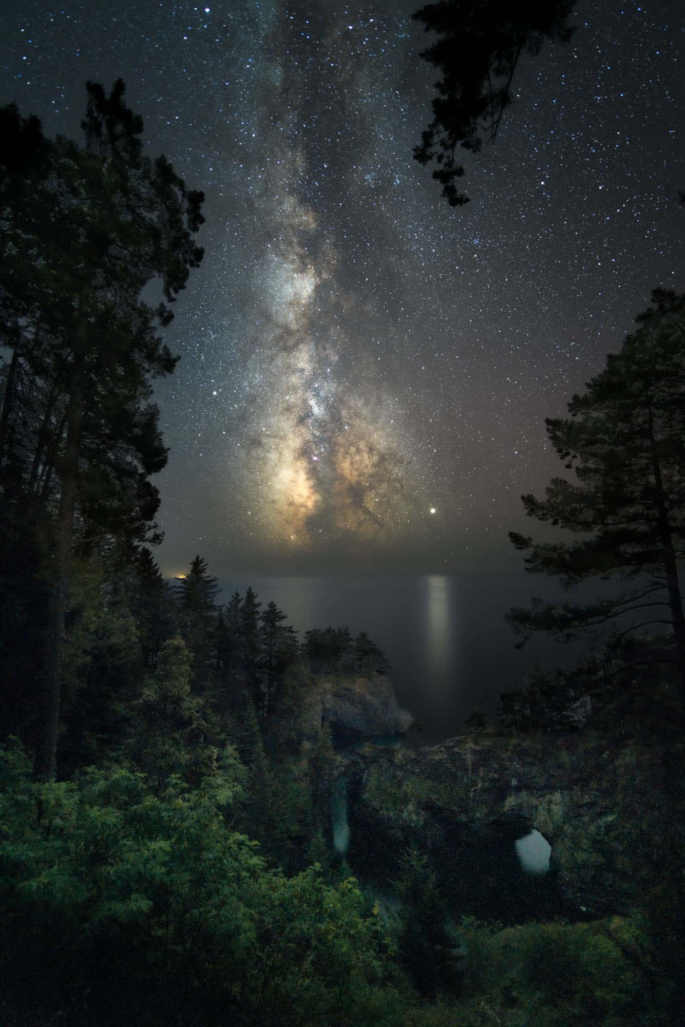 Milky Way photography is one the top reasons people visit Natural Bridges for Oregon Coast photography.