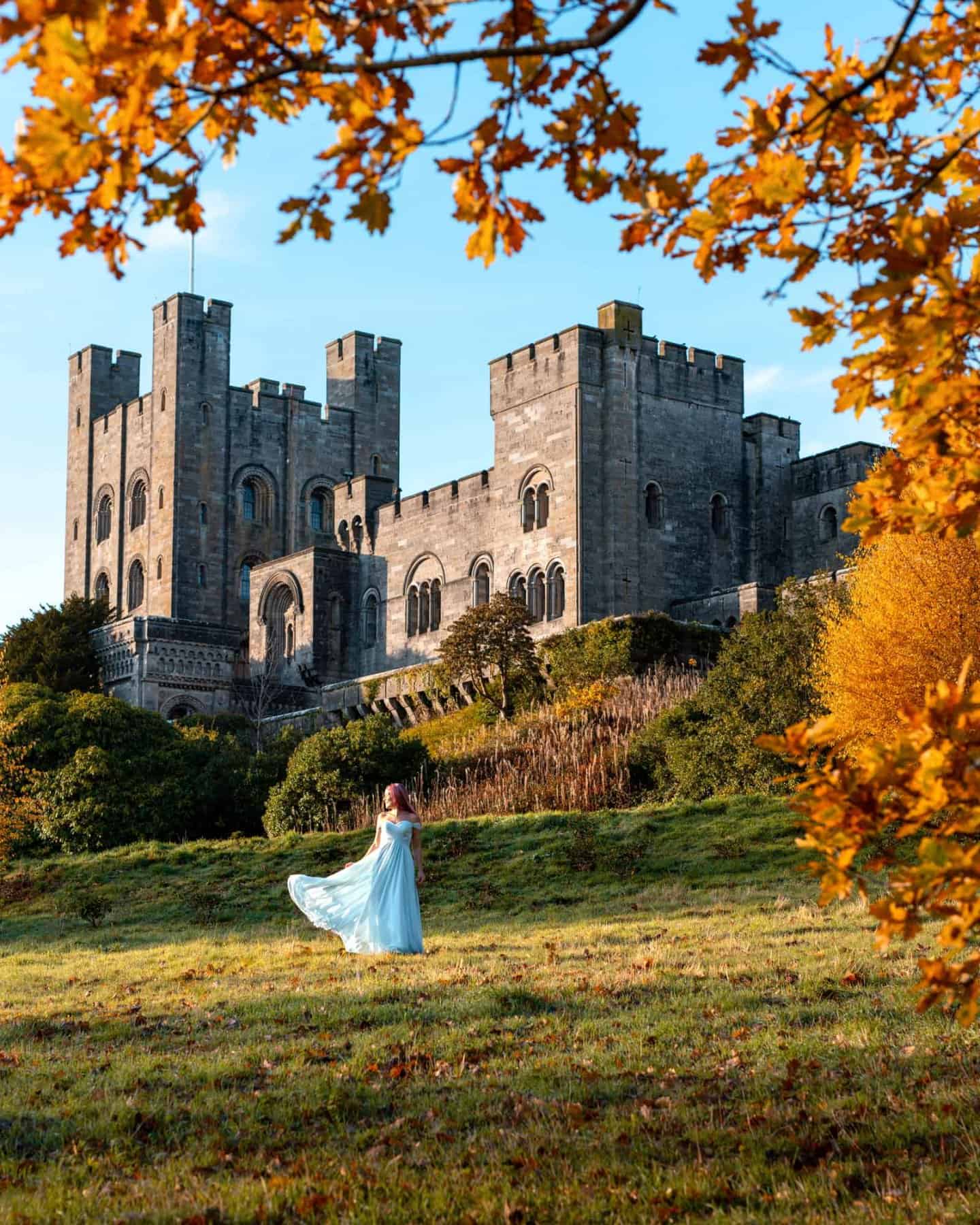 Having another princess moment outside of Penrhyn Castle outside Snowdonia.