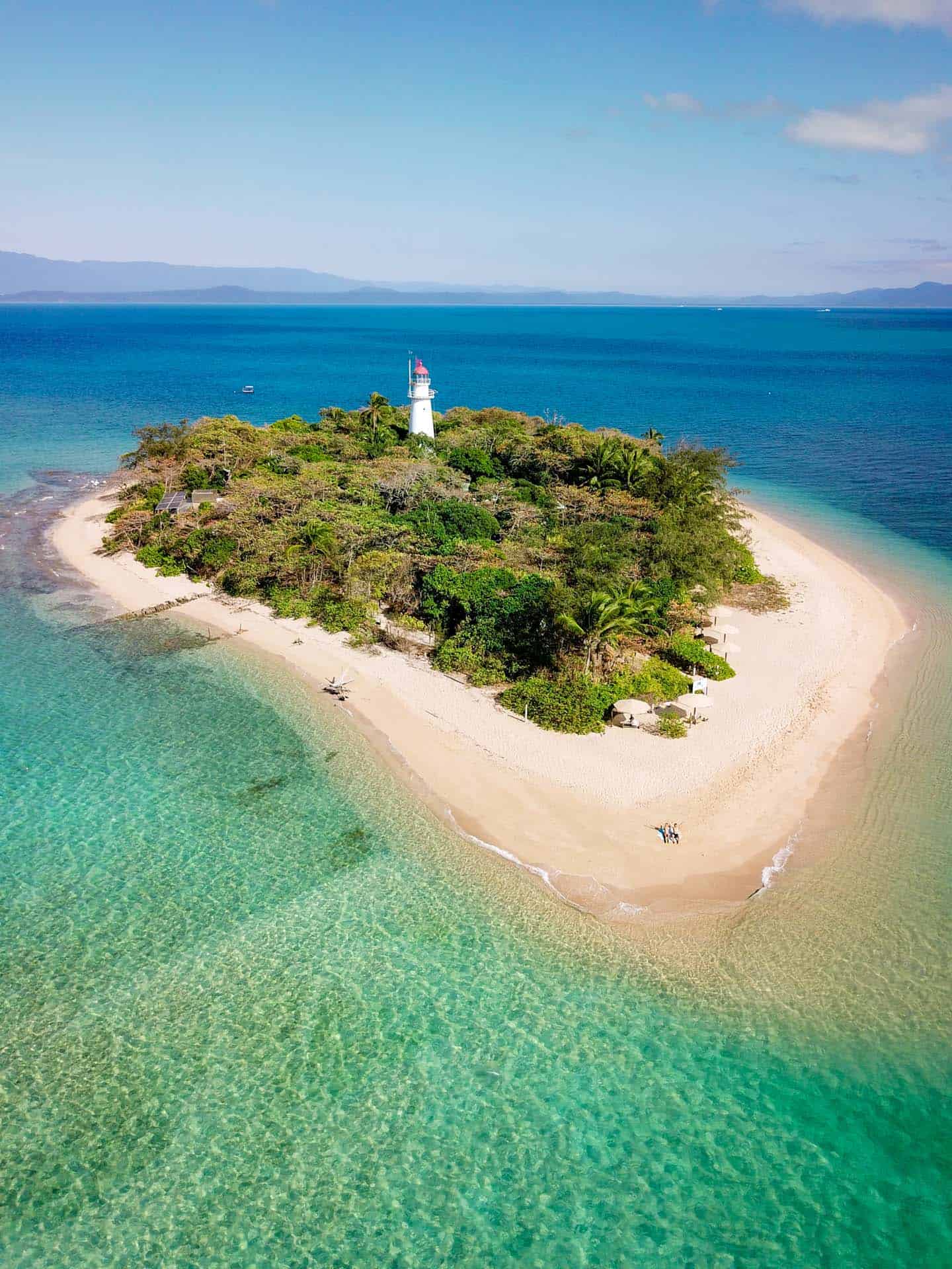 An aerial view of the smaller Low Isles island, one of the best things to do in Cairns