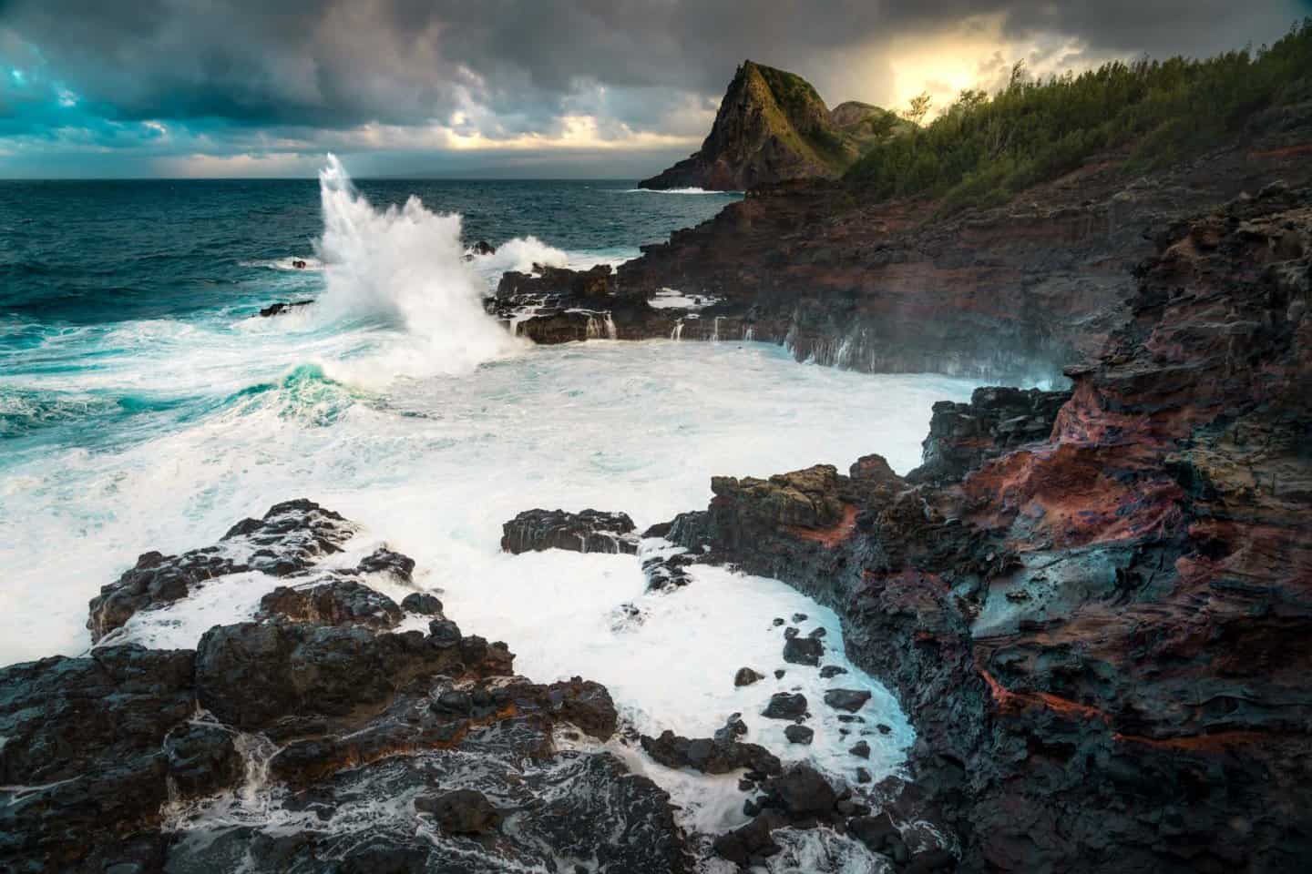 One of the best and least known of the Maui Instagram spots are the Olivine Pools of West Maui.