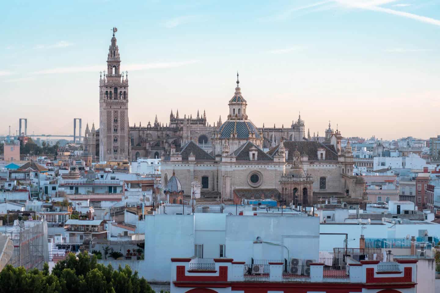 Catedral de Sevilla as seen from Metropol Parasol Seville
