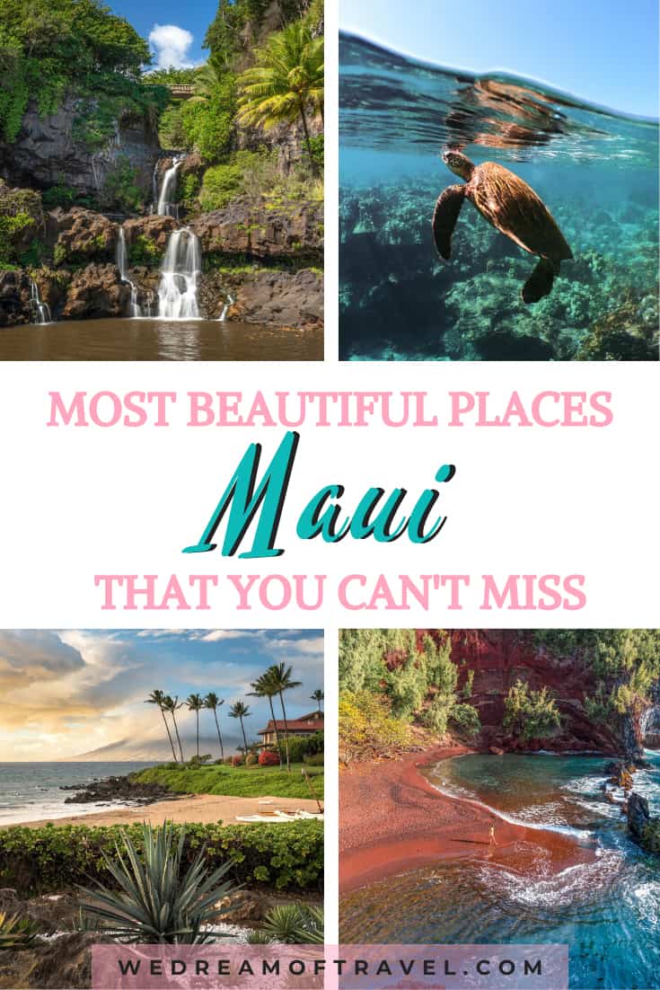 The most instagrammable spots and most beautiful places in Maui Hawaii USA. All the best things to do and see.