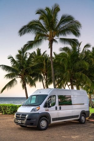 A campervan is the best to organize a Kauai landscape photography adventure.