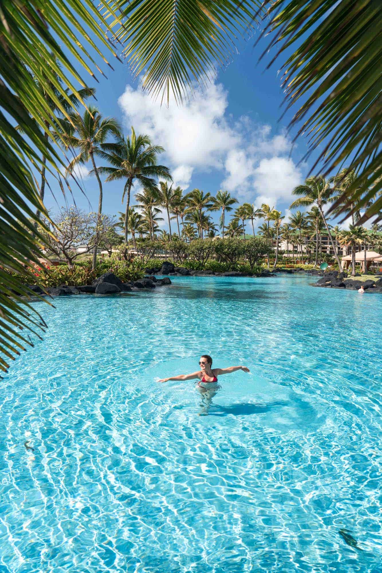 Getting those instagram shots from the pool at Grand Hyatt Poipu.