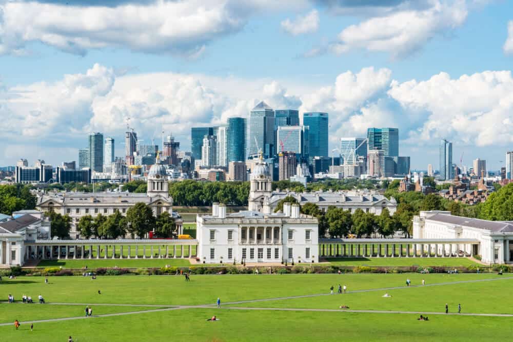 View of London from Greenwich Park - one of the best non touristy things to do in London