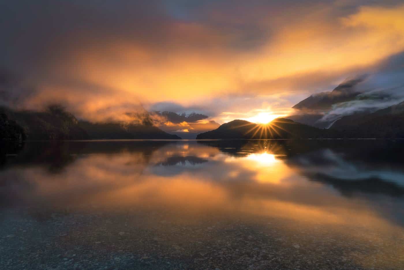 Our sunrise at Doubtful Sound was probably the best in all our time in New Zealand.