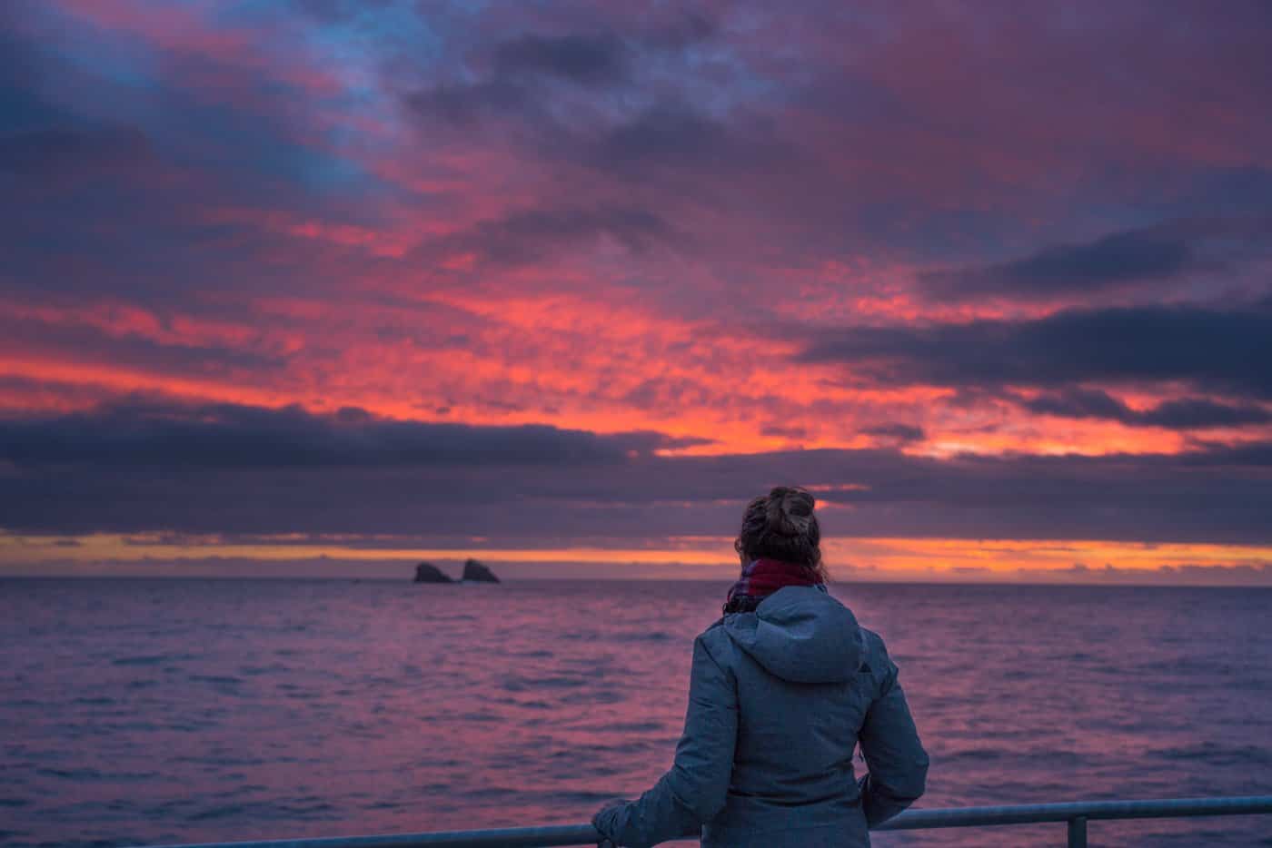 Ending the first day of our overnight cruise with an amazing Doubtful Sound sunset.