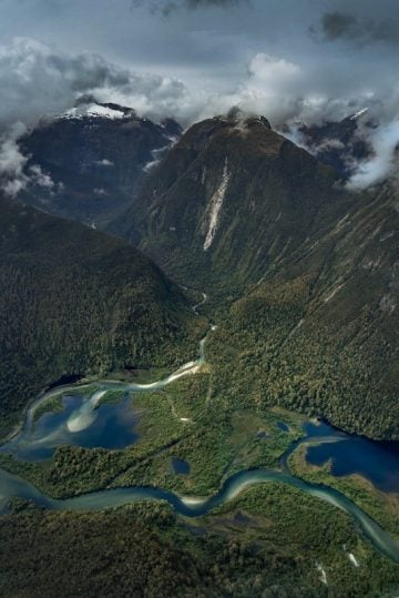 Another incredible vista from high above Milford Sound on our flight from Queenstown.
