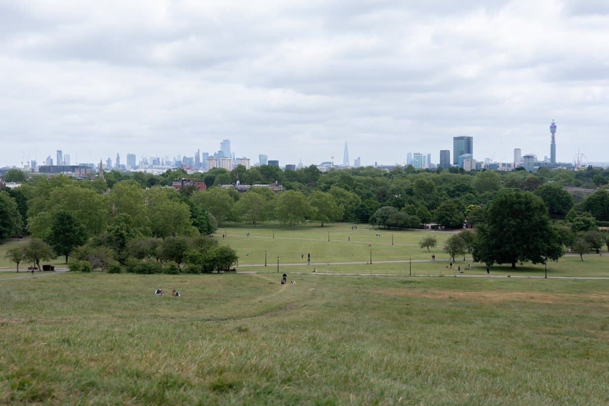 View over London from Primrose Hill.