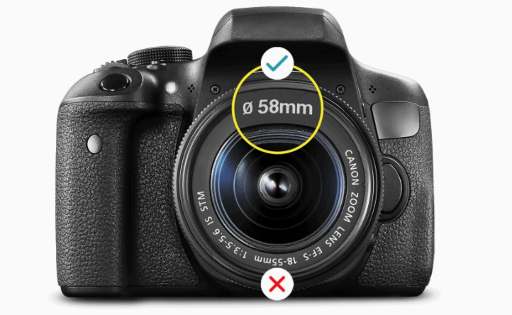 Find the lens thread for your lens before buying filters.