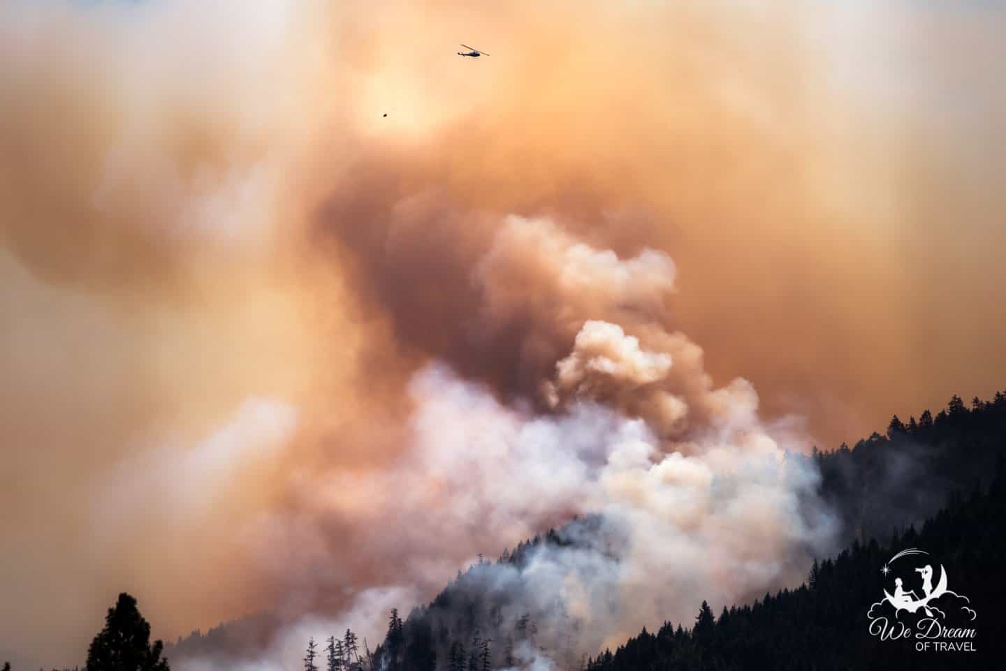 First responders attempt to contain a wildfire in Oregon.