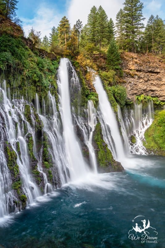 Side view of Burney Falls