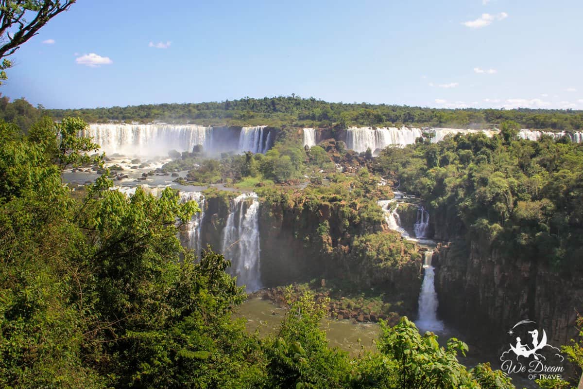The spectacular Iguazu Falls or Foz do Iguaçu in Brazil.