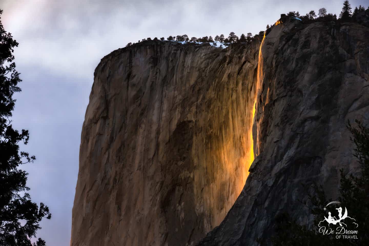A popular view for viewing the Firefalls of Yosemite. 