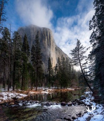 The Merced River adds a feeling of tranquility.