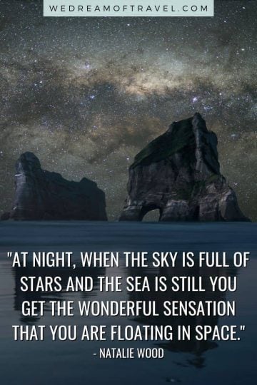Looking for a quick reminder of a fun past day on the ocean? Or inspiration to get back to the sea? Or maybe even just a great ocean instagram caption!? These quotes about the sea will help take you to the beach and get you in the mood for summer without leaving home! #ocean #sea #seaquotes #oceanquotes #quotesaboutthesea #oceaninstagramcaptions #travelquotes #instagramcaptions