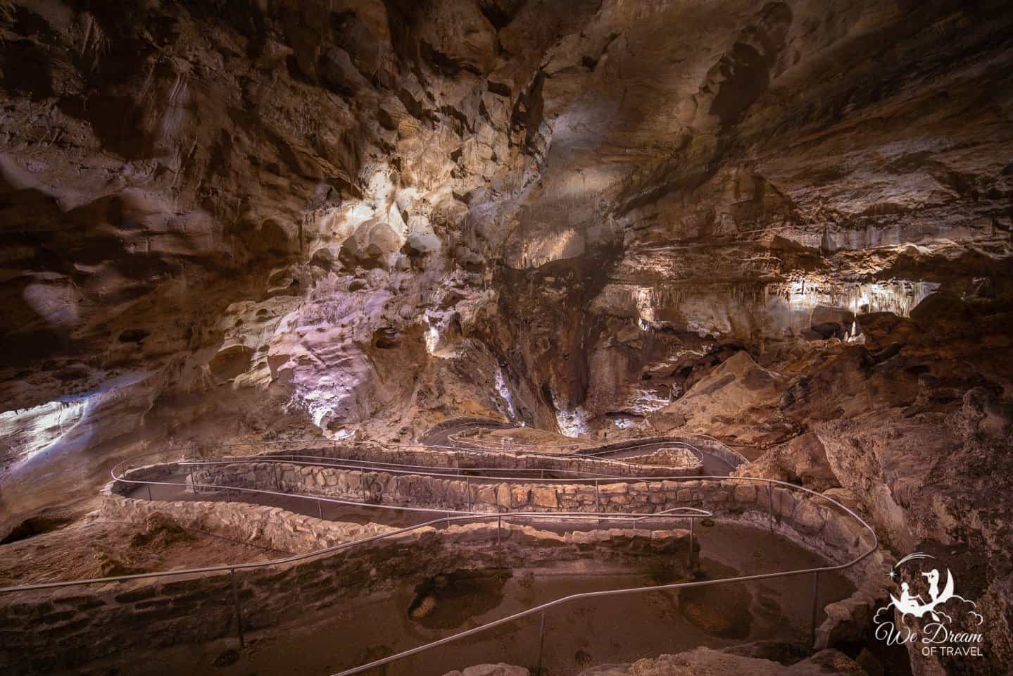 The Natural Entrance Trail to the Big Room in Carlsbad Caverns.