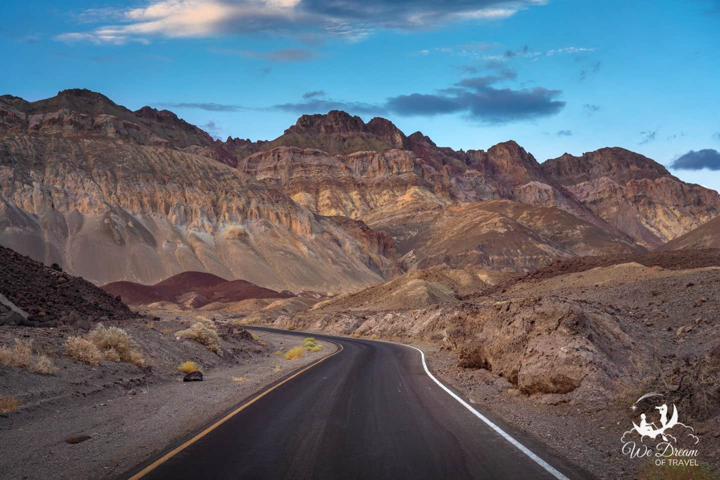 The scenic road through Death Valley