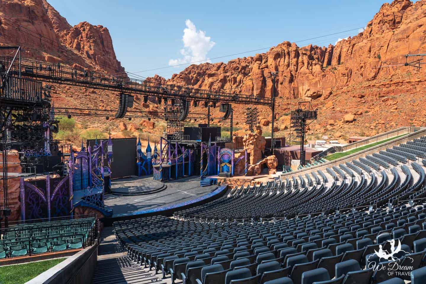 Catching a show at the amphitheater at Tuacahn Center for the Arts is one of the best things to do in St George.