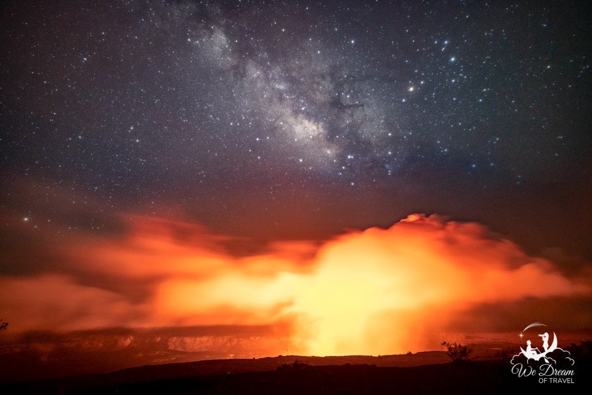 Milky Way photography from the Kilauea Caldera in Volcanoes NP on the Big Island of Hawaii.