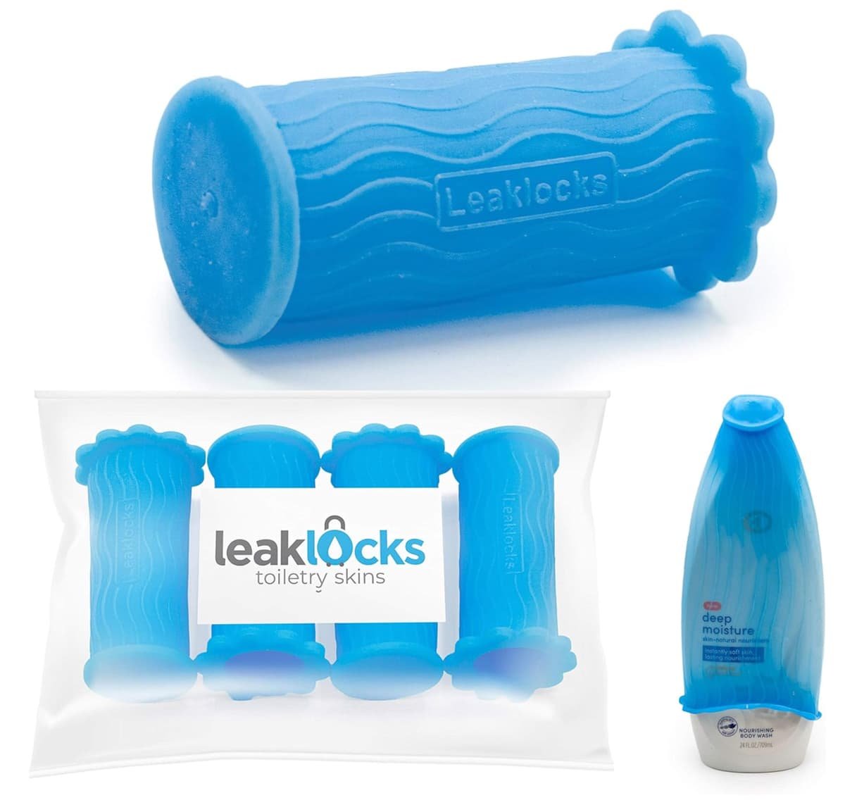 LeakLocks Toiletry Skins Travel Packing Tip